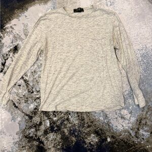 Forever 21 Light Heather Gray Long Sleeve Pocket Top